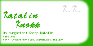 katalin knopp business card